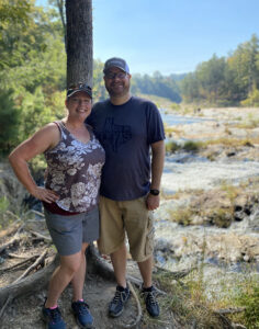 Adoptive parents hiking in Oklahoma